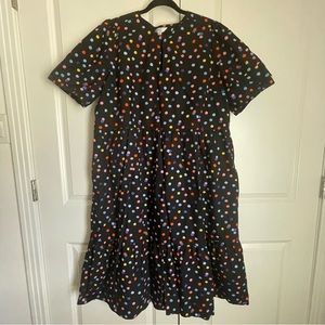 Time & Tru Rainbow Polka Dot Dress